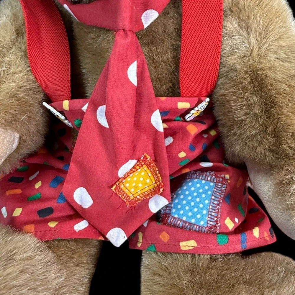 Vermont Teddy Bear Hobo‎ Clown w/ Suspenders And Tie W/ Original Tags 1993
